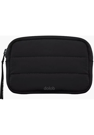 Dolob Aşağı Ceket Kadın Makyaj Saklama Çantası Basit, Hafif, Şık Fitness Spor Koşu Bel Çantası Siyah