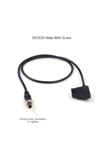 Siyah 30cm Lano D-tap Güç Kablosu Kilitli Fiş - Kameralar, Led Video Işıkları Ve Lcd Monitörler İçin Güvenli Bağlantı