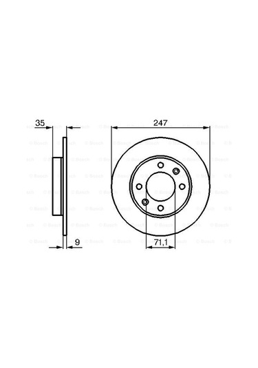 Peugeot 307 1.6Hdi 2004-2005 Bosch Arka Disk 2 Adet