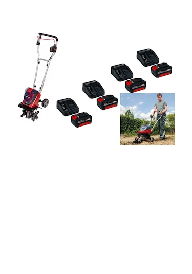Einhell GE-CR 30 Li- Akülü Çapa Makinesi + 4x4,0 Ah Akü Starter Kit