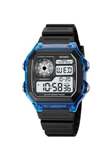 Skmeı 1998 Şeffaf Kabuk Buz Sensörü Açık Hava Sporları Su Geçirmez Çok İşlevli Saat Mavi Kahverengi Kahverengi