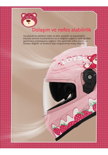 Eternal Luck Qk601 Sarı Ördek Desenli Tam Kapalı Çocuk Kaskı