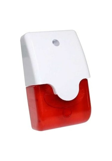Teknim Tos-0103 Dahili Siren. Beyaz Kasa, Kırmızı Flaşör Penceresi İç Mekan