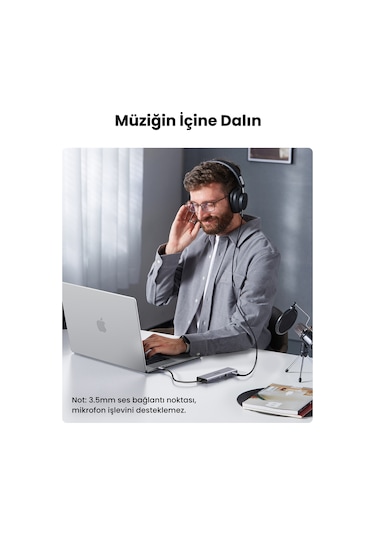 Ugreen 10'u 1 Arada Usb-c Hub - 4k Hdmı, Ethernet, Pd, Kart Okuyucu 15601