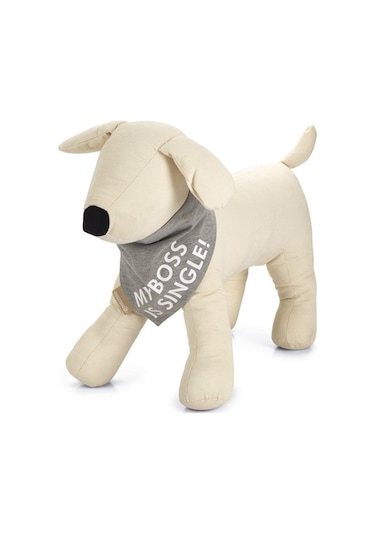 Beeztees Bandana Boyun Tasması Gri 22 12 Cm Small