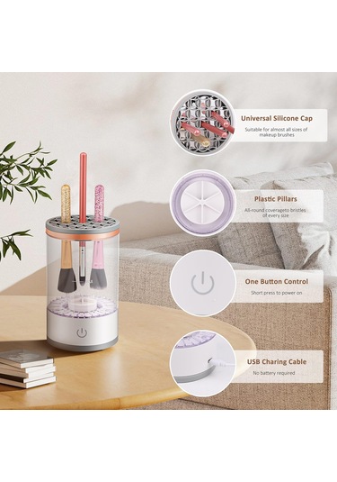 Comius Sharp Makyaj Fırçası Temizleyici, Otomatik Dönen Kozmetik
