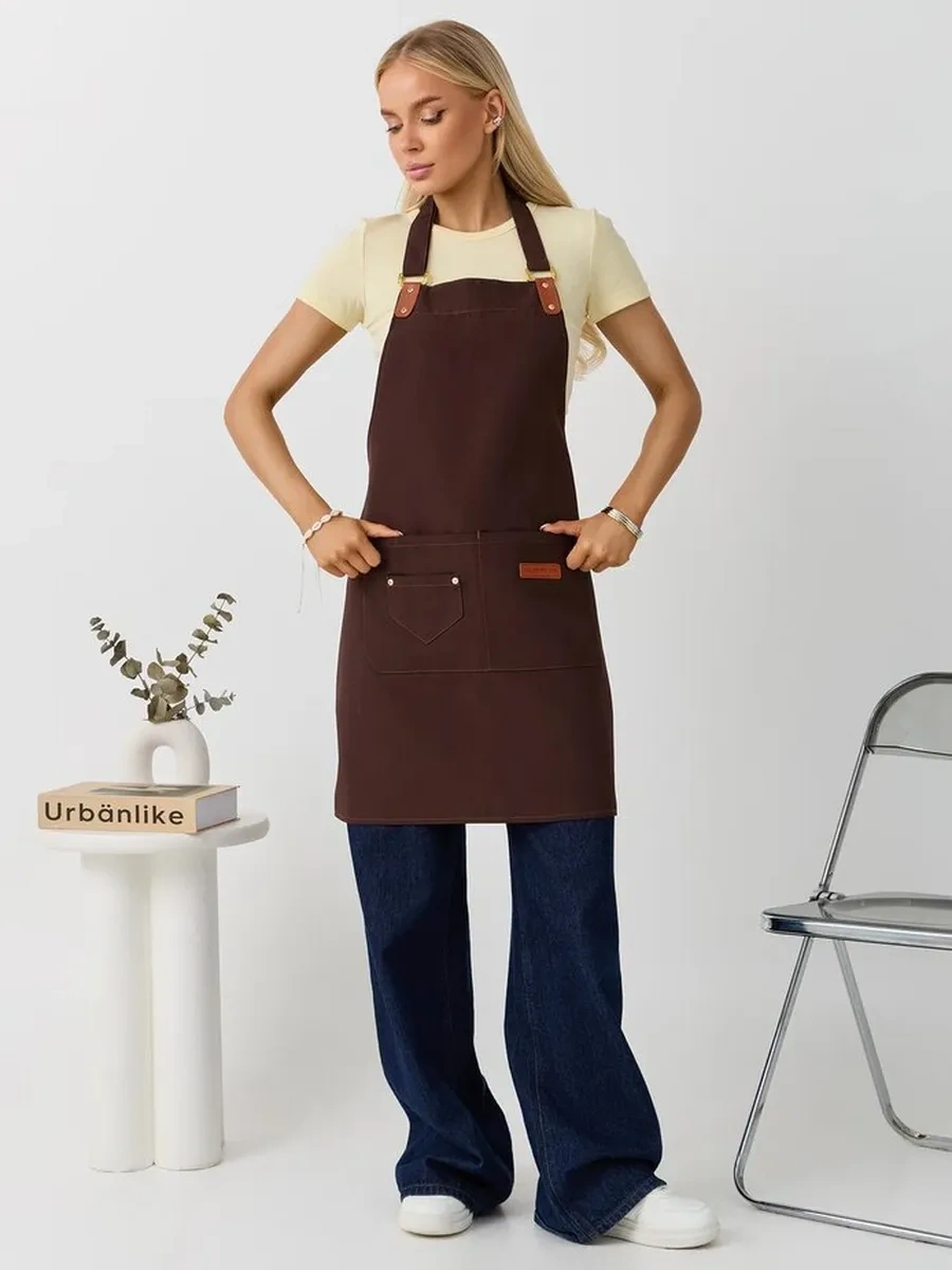 Dadilove Mutfak Önlüğü, Şef Önlüğü, Manikür Ustası İç 365973127 Kahverengi