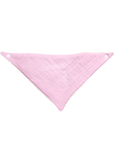 Bebek Ağız Bezi Salya Önlüğü Fular Çok Amaç 2'li P-bej Pembe - Krem