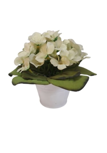 Çiçek Yapma Çiçek Metal Vazo Plasttik Çiçek Dekor 1