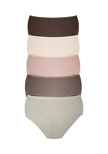 Alya Underwear Kadın Büyük Beden Külot Battal Full Brief, Yüksek Bel 5xl, 6xl, 7xl 5 Farklı Renk 1 Pakette Multicolor-p20