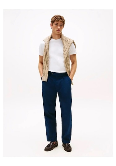 Tommy Hilfiger Klasik Sıfır Yaka T-shirt Beyaz
