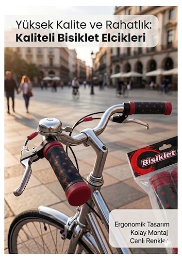 Bisiklet Elçeği 1 Çift Silikonlu Bisiklet Elçek Bisiklet Aksesuarı Kırmızı