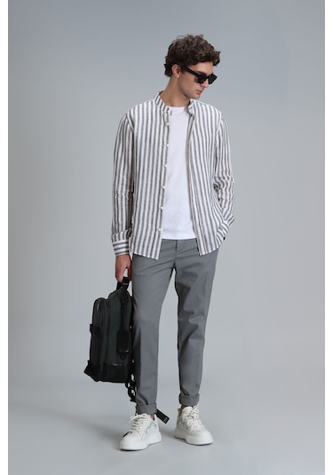 Lufian Tom Smart Erkek Chino Pantolon Slim Fit Yeşil Yeşil 111190313100600 Yeşil