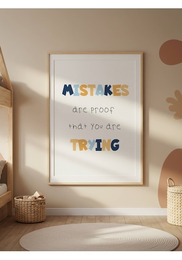 Mistakes Trying Dijital Baskı Poster V3 Çerçevesiz