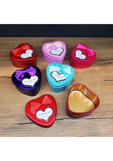 Büro Ev Ofis Hediyesi İçin Tekli Kalpli Stil Metal Prestij Kutu