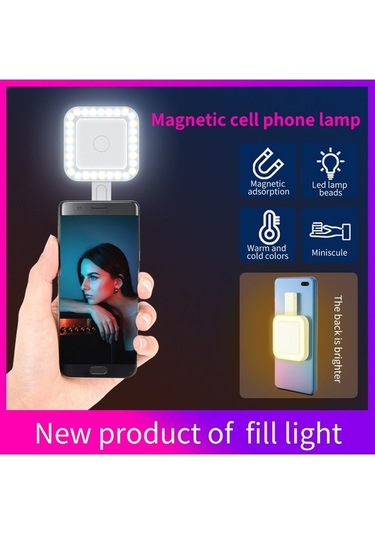Pazly D13408w Manyetik Led Dolgu Işığı - Telefon Selfie Işığı Beyaz Beyaz