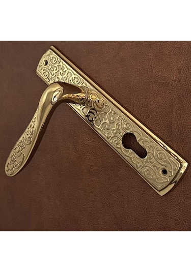 Özen Handles İmza Titanyum Zk19 Zamak Aynalı Yale Çelik Kapı Kolu Sol Basar Tek Yön