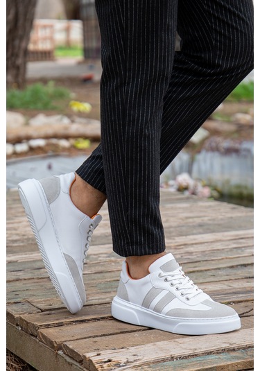 Saphiro Günlük Ortopedik Erkek Sneaker Spor Ayakkabı Beyaz