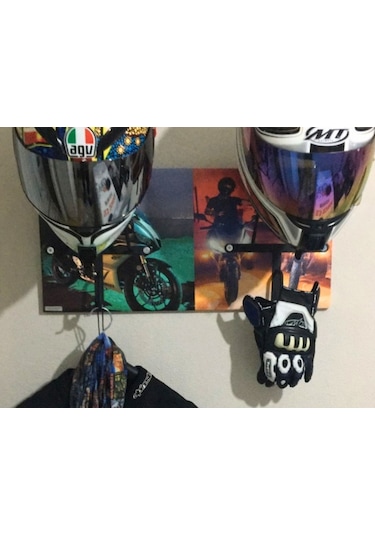 Motorcu Kask Askısı, Kişiye Özel Baskı V2