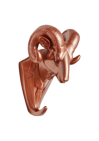 Suntek Duvara Monte Reçine Hayvan Kancası Ceket Şapka Askısı Gül Altın Keçi Çok Renkli