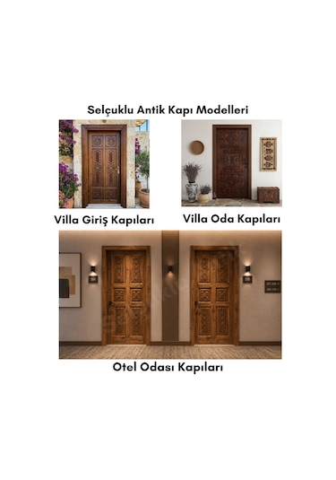 Mevlana Antik Ahşap Oymalı Oda Kapı