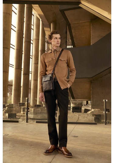 Erkek Triko Gömlek Camel 3764 CAMEL