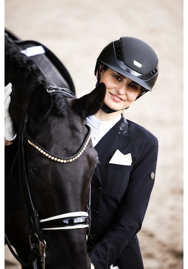 Horze Pikeur Airluxe Supreme Hafif Ve Güvenli Binicilik Kaskı Siyah