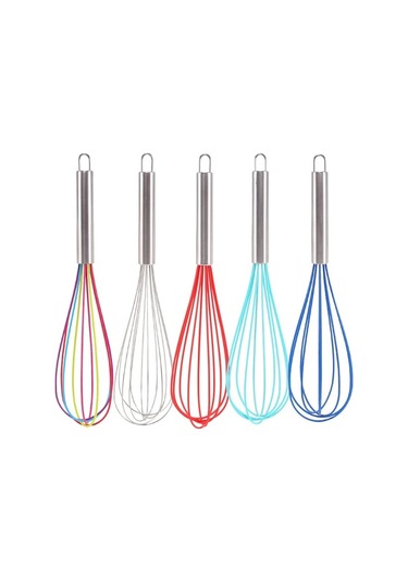 Yasammerkezi Açık Mavi 12 Inç Stili Ajoyous Inç Renkli Yumurta Çırpma Paslanmaz Çelik Yumurta Çırpma Mu Ahşap