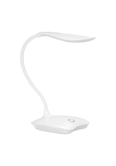 Vkemall Led Usb Şarj Edilebilir Masa Lambası - 360 Döner Kafa Ve Esnek Boru, 3 Aydınlatma Seviyesi, Göz Koruyucu Beyaz Işık, 1200mah Pil Beyaz