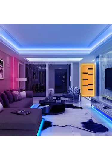 Tv Arka Plan Duvarı, Yatak Odası Dekorasyonu İçin Dc 5vrgb Uzaktan Kumanda Işığı İl Kontrolü Neon Işığı Led Aydınlatmalar 56668657