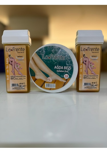 La Frente Naturel Kartuş Ağda 2 x 100 ML + Rulo Ağda Bezi 10 M