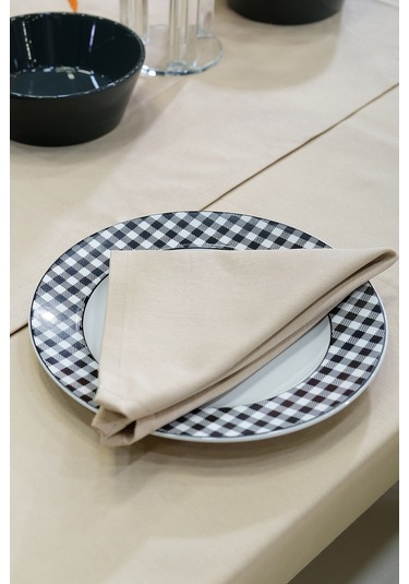 Dream Kumaş Peçete Modelleri Leke Tutmaz Kumaş Peçete Çeyiz Seti 6lı Paket Cappuccino