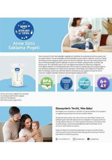 Süt Saklama Poşeti Seti (20x6 120 Adet)