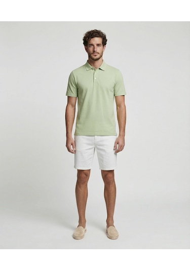 Yargıcı Regular Polo Yaka Kısa Kol T-shirt 26yets9005x 089 Yeşil