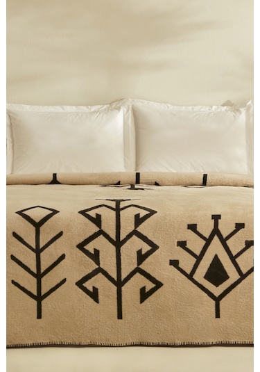 Karaca Home Sara Tek Kişilik Pamuklu Battaniye Beyaz