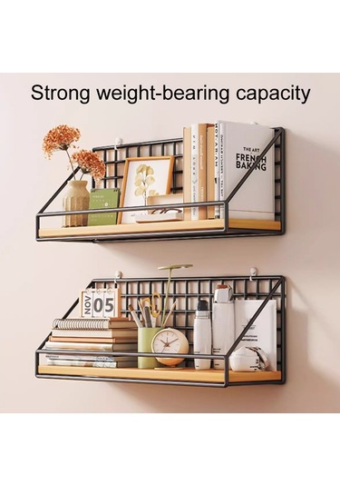 Sones Ev Tipi Büyük Delmeyen Düzenleyici Duvar Askılı Raf, Stil: Siyah Temel Model