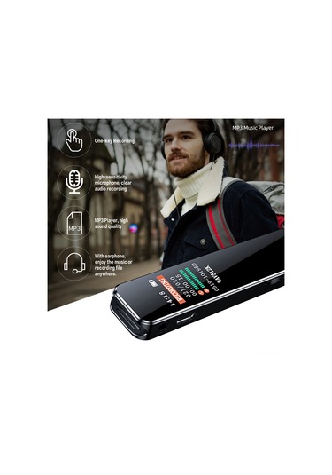 Singree "usb 2.0 Ses Kaydedici & Mp3 Çalar - 0.96'' Renkli Ekran, 40 Saat Kayıt, 8gb Kart Dahil"