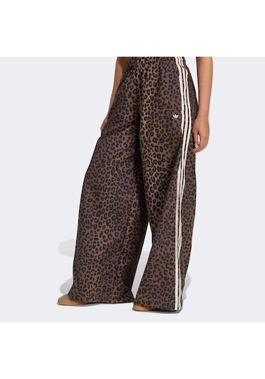 Adidas Leopard Firebird Oversized Kadın Kahverengi Pantolon Jw7302 Kahverengi