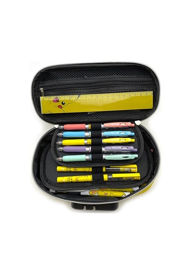 Şifreli Kilitli Büyük Kapasiteli Karikatür Kalem Kutusu Sari