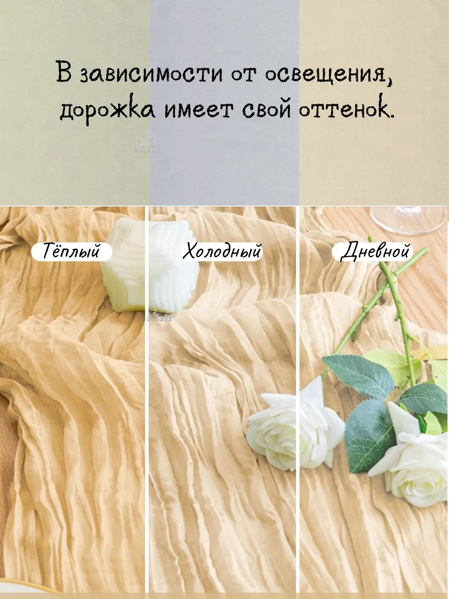 Pener 4 M Kumaş Masa Örtüsü, Masa İçin Paspas, Düğün Dekorasyonu 182496608 Fildişi