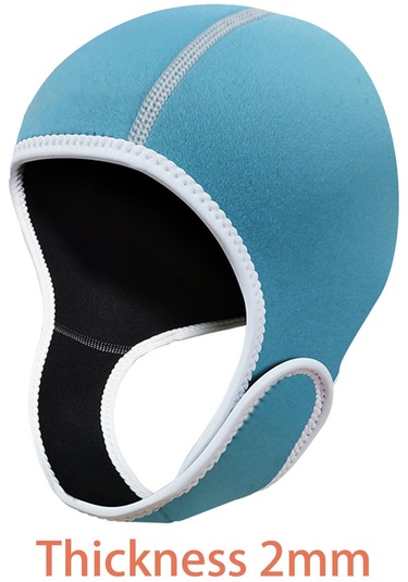 Suntek Scuba Diving Hood 2mm Neopren Dalış Wetsuit Sörf Mavi Mavi