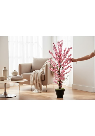 Pembe Bahar Dalı Yapay Agaç 160 Cm Yeşil