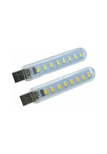 Unichrome Appa Taşınabilir 8 Ledli Büyük Flash USB Led Işık Gece Lambası Çok Renkli