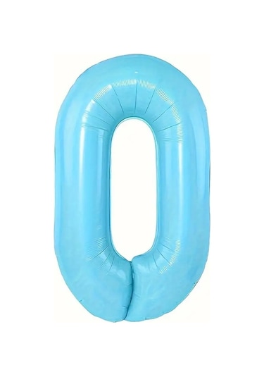 Beysüs Mavi 0 Rakam Folyo Balon 80 Cm Mavi