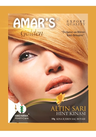 Amar S Kına İçeren Saç Boyası Altın Sarı 10 G