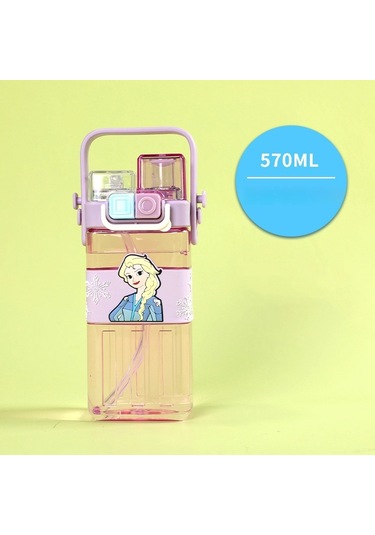 Mengtuo Yaz Yüksek Değer Öğrenci Kare Çift İçki Pipet Kupası Mavi