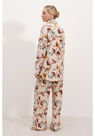 Örme İkili Takım - Krem 001