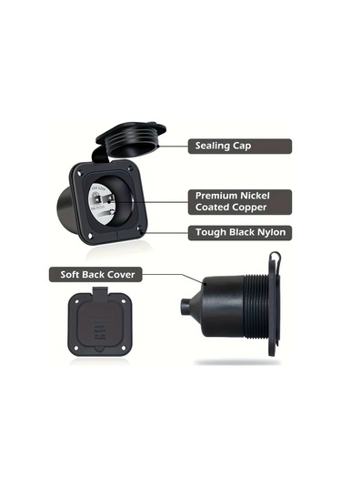 Willowhaven 1 Paket Amerikan Standart 15a 125v Uzatma Kablolu Güç Giriş Fişi Etl Onaylı