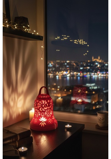 Oxyteez Dekoratif Tasarım Biblo Kırmızı Renk Reçine Tasarım Ev Ve Ofis Dekorasyonu