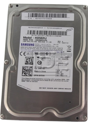 Samsung Spinpoint F1 HD502IJ 3.5" 500 GB SATA 2 HDD